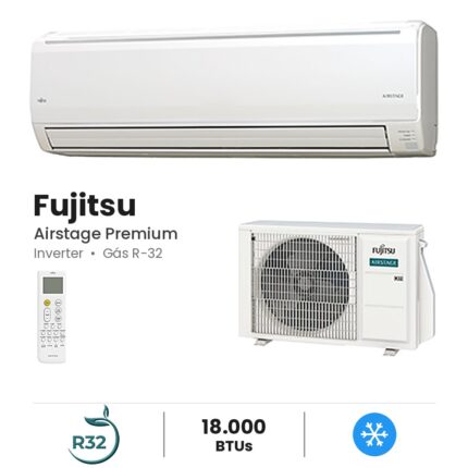 Ar-condicionado Split Hi-Wall Fujitsu Airstage Premium Inverter 18.000 BTUs Frio