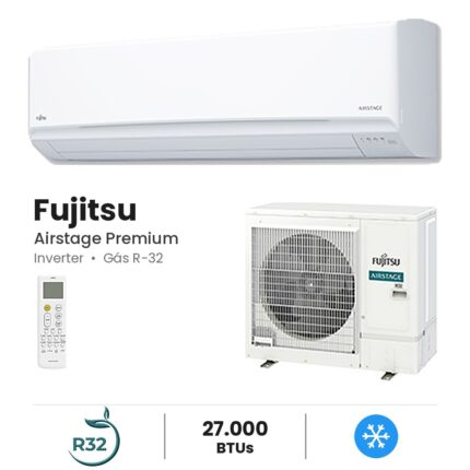 Ar-condicionado Split Hi-Wall Fujitsu Airstage Premium Inverter 27.000 BTUs Frio