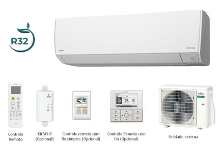 Ar-condicionado Fujitsu Airstage Premium Inverter 9.000 BTU/h – conjunto