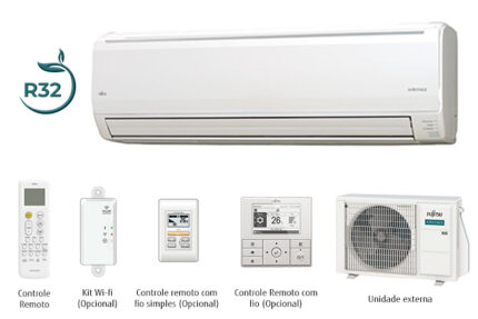 Ar-condicionado Fujitsu Airstage Premium Inverter 18.000 BTU/h – conjunto