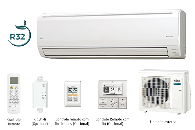Ar-condicionado Fujitsu Airstage Premium Inverter 24.000 BTU/h – conjunto